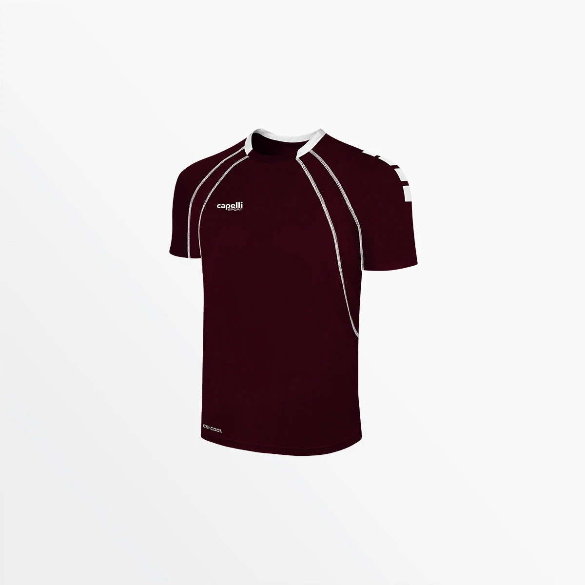 AGA-1353X_MAROON_WHITE.jpg CapelliSport TOPS ADULT RAVEN MEN'S SHORT SLEEVE JERSEY