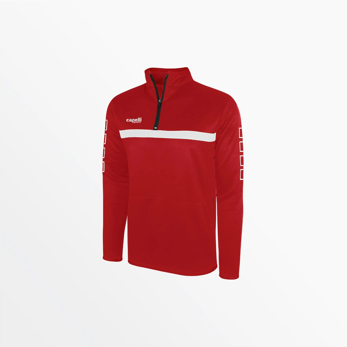 AGA-1601XREDWHITE.jpg CapelliSport MEN'S SPARROW 1/4 ZIP TRAINING TOP TOPS