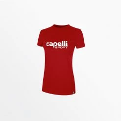 Capellisport.com WOMEN’S LOGO TEE W OVERSIZED CENTER LOGO TOPS