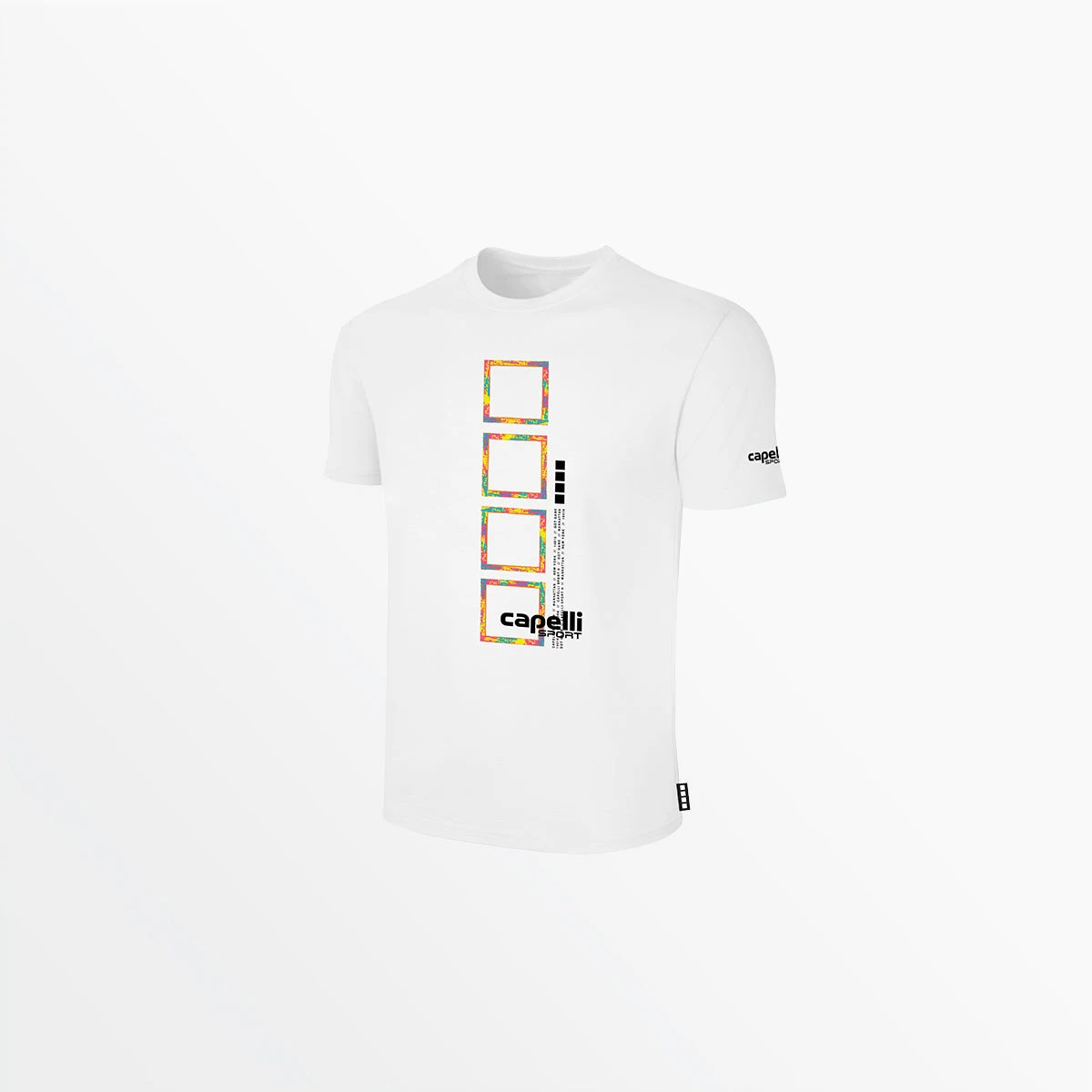 AGA-2064X-1CSP-1030WHITEBLACK.jpg CapelliSport NY MULTI - YOUTH SHORT SLEEVE TEE SHIRT