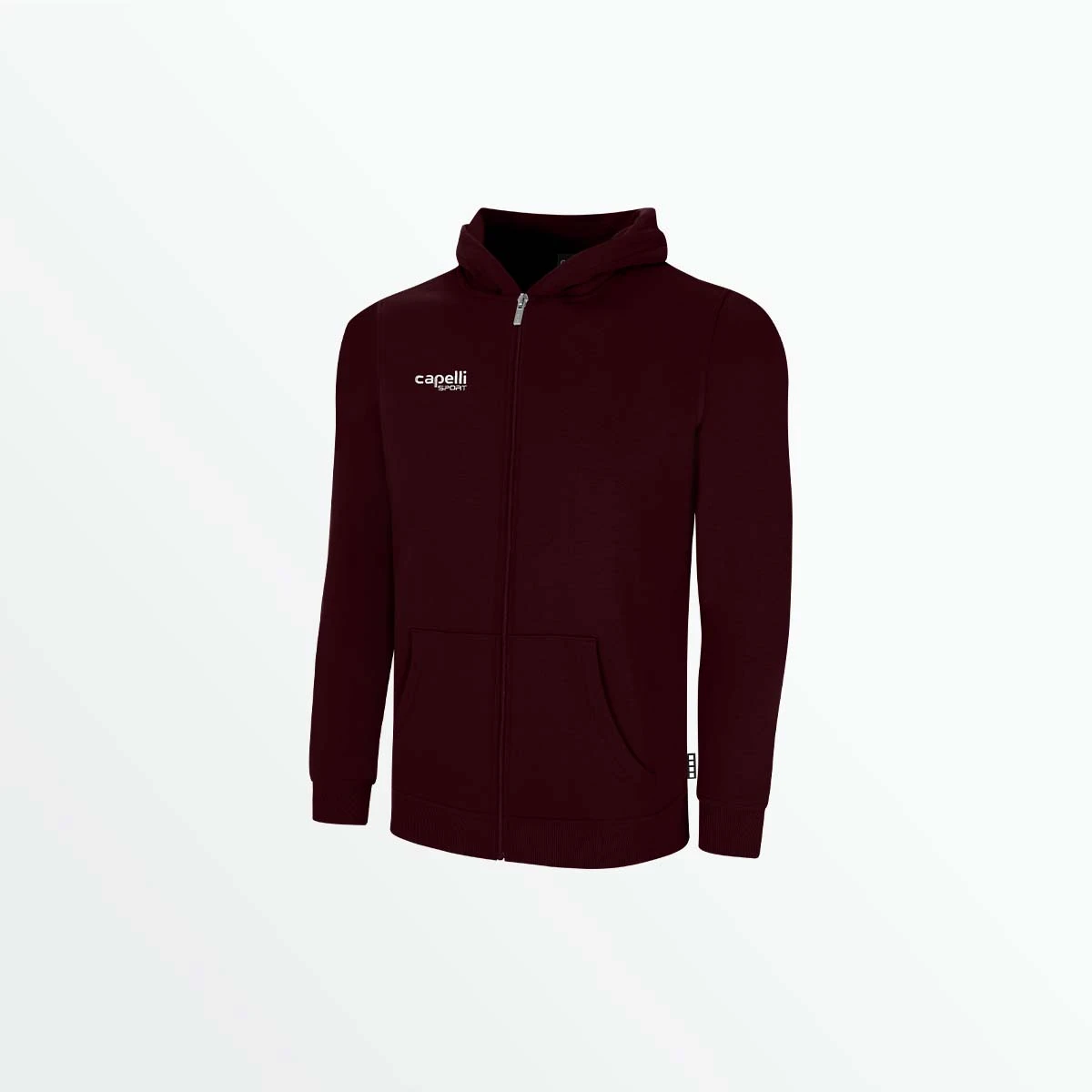 AGA-2086X-1MAROONWHITE.jpg CapelliSport YOUTH BASICS FLEECE ZIP UP HOODIE TOPS