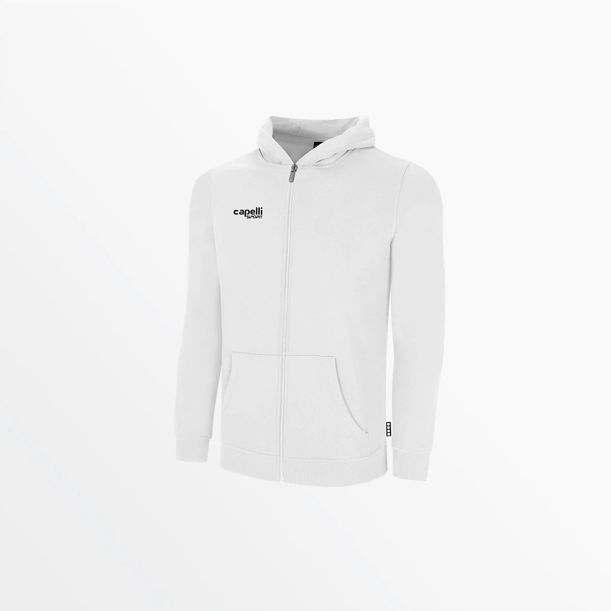 AGA-2086X-1WHITEBLACKBK.jpg CapelliSport YOUTH BASICS FLEECE ZIP UP HOODIE TOPS