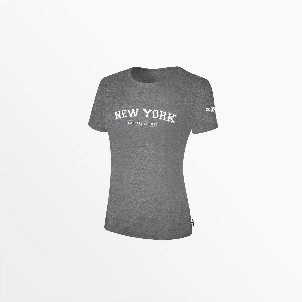 AGA-2173-1_CSP-1026_DARK_HEATHER_GREY_WHITE.jpg CapelliSport NY CLASSIC - WOMEN'S SHORT SLEEVE TEE SHIRT