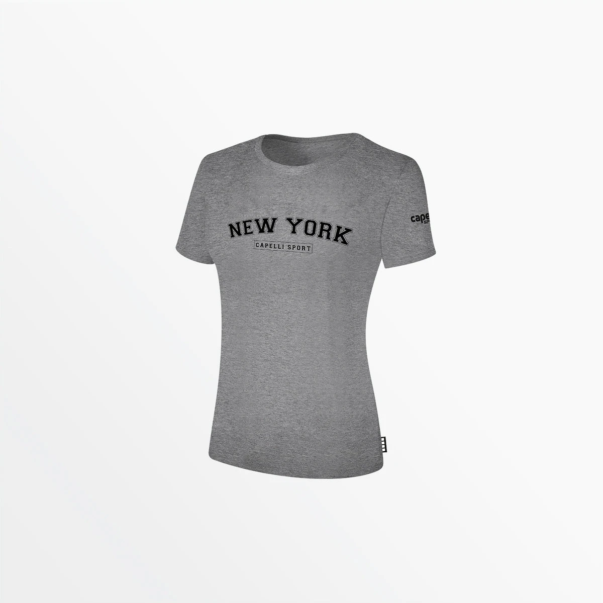 AGA-2173-1_CSP-1026_LIGHT_HEATHER_GREY_BLACK.jpg CapelliSport NY CLASSIC - WOMEN'S SHORT SLEEVE TEE SHIRT