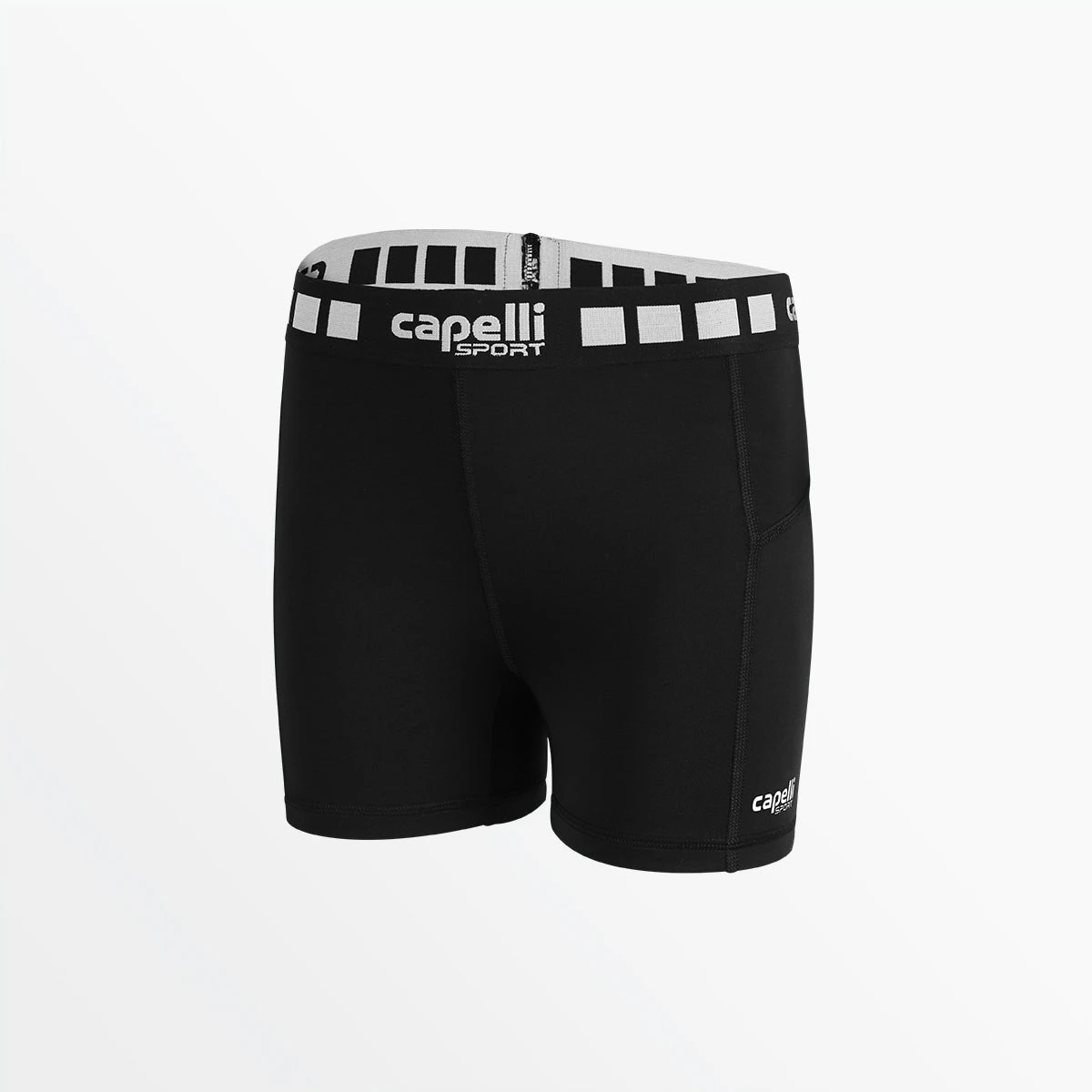 AGA-2315_BLACK_WHITE.jpg CapelliSport BOTTOMS WOMEN'S 5" PERFORMANCE SHORTS