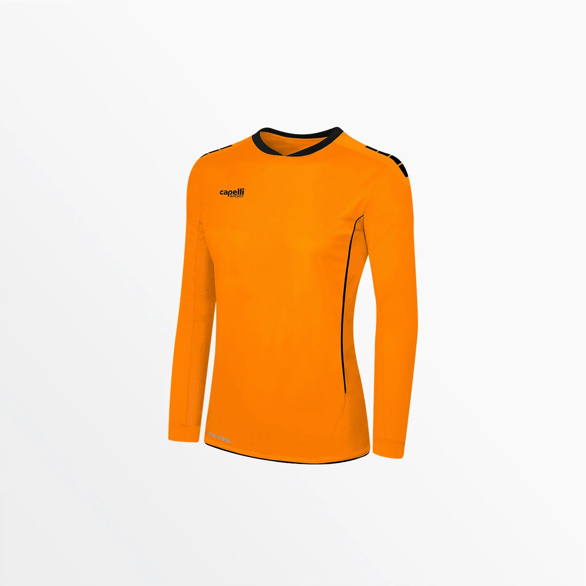 AGA-3270NEONORANGEBLACK.jpg CapelliSport TOPS WOMEN'S SPARROW II LONG SLEEVE GOALKEEPER JERSEY W/OUT PADDING