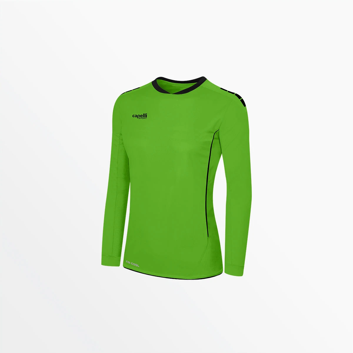 AGA-3270POWERGREENBLACK.jpg CapelliSport TOPS WOMEN'S SPARROW II LONG SLEEVE GOALKEEPER JERSEY W/OUT PADDING