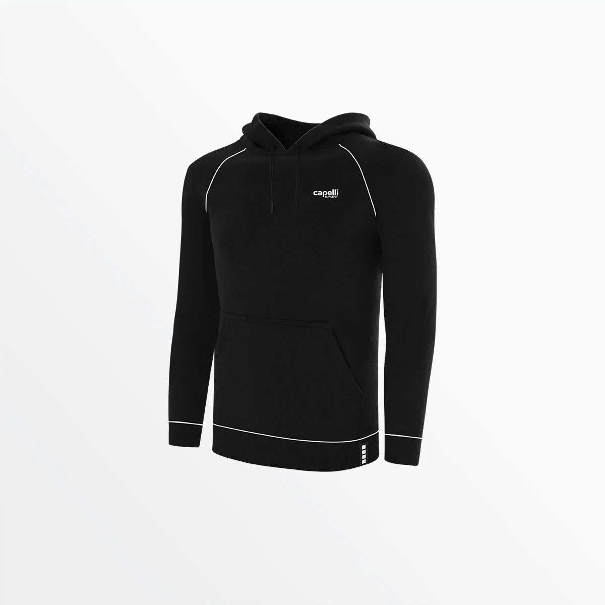 AGA-3395LFSBLACKWHITE.jpg Capellisport.com TOPS YOUTH LIFESTYLE EMPIRE PULLOVER HOODIE