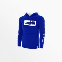 Capellisport.com YOUTH LIFESTYLE FLEECE HOODIE WITH LOGO AND 4 CUBE SLEEVES