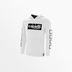 Capellisport.com YOUTH LIFESTYLE FLEECE HOODIE WITH LOGO AND 4 CUBE SLEEVES