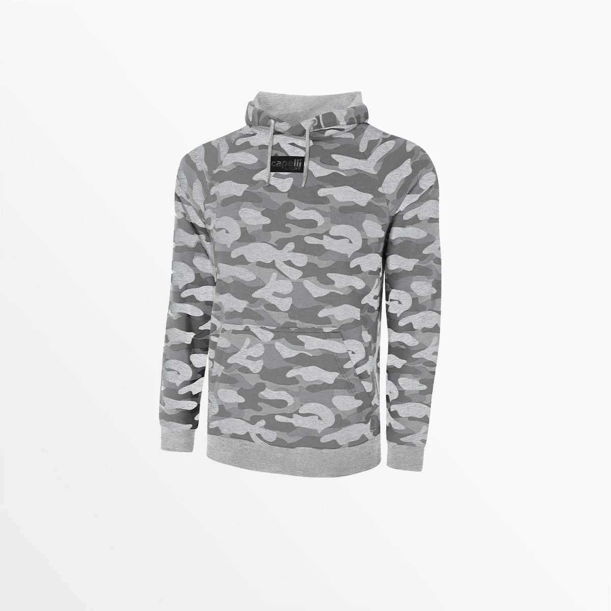 AGA-3454_3455LIGHTGREYCMBLACK.jpg CapelliSport TOPS MEN'S LIFESTYLE FRENCH TERRY CAMO PRINT PULLOVER HOODIE