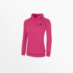 Capellisport.com WOMEN’S LIFESTYLE EMPIRE PULLOVER HOODIE WITH PIPING SHOP ALL