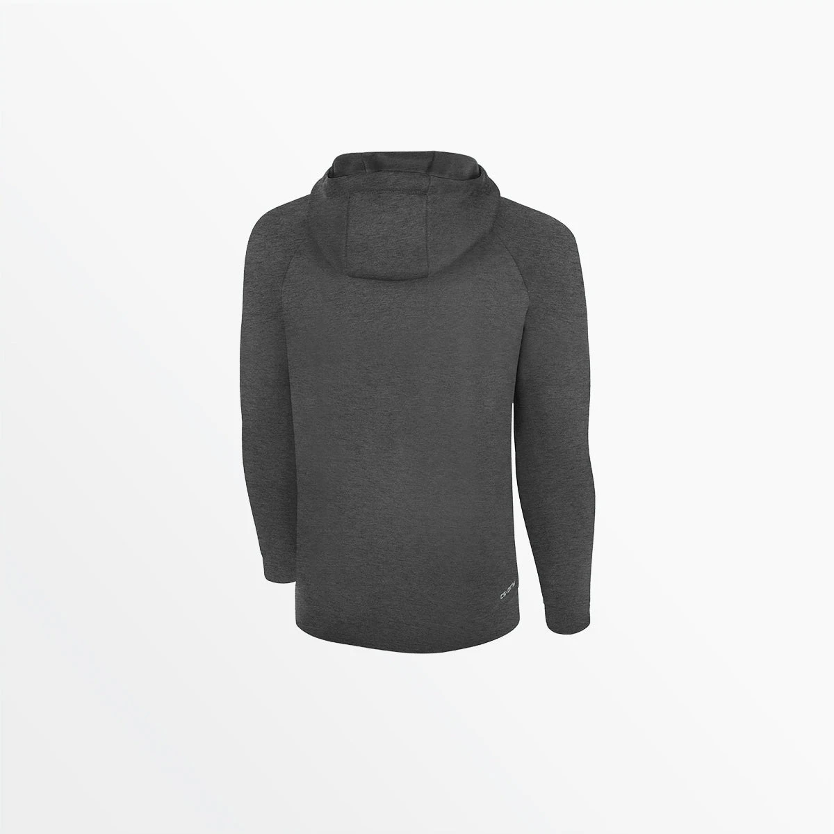 AGA-3818LFS_DARK_HEATHER_GREY_WHITE_BK.jpg CapelliSport TOPS MEN'S BASICS THERMA FLEECE WOVEN FRONT ZIP UP HOODIE