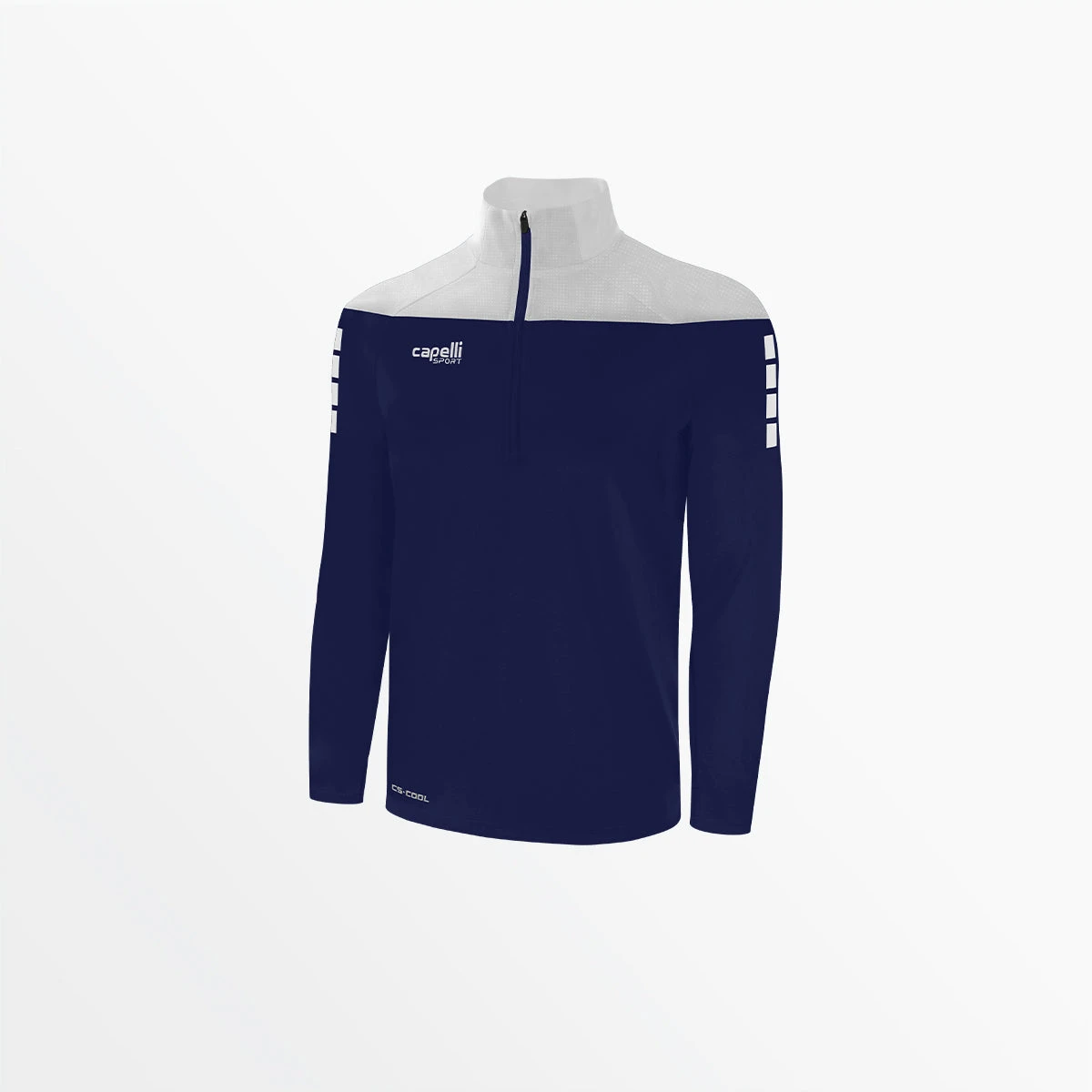 AGA-3847NAVYWHITE.jpg CapelliSport TOPS YOUTH TRIBECA 1/4 ZIP TRAINING JACKET