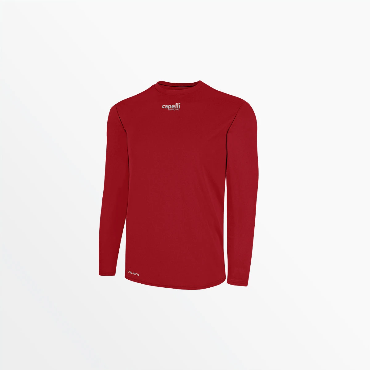 AGA-3859RED.jpg CapelliSport MEN'S BASICS CREW NECK LONG SLEEVE POLY TEE TOPS