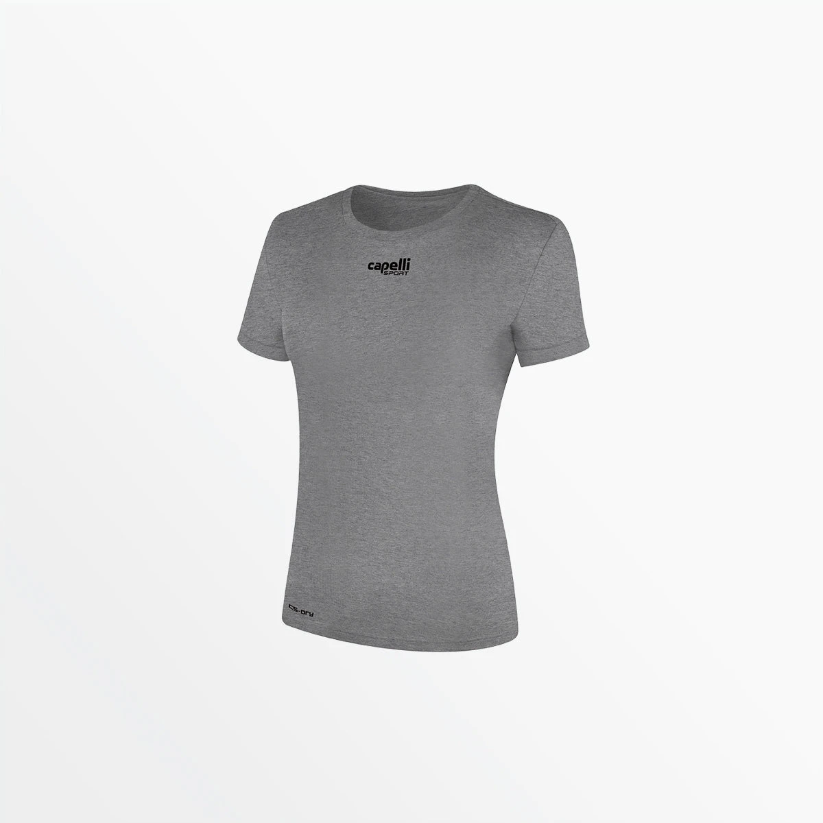 AGA-3861LIGHTHEATHERGREY.jpg Capellisport.com WOMEN'S BASICS CREW NECK POLY TEE