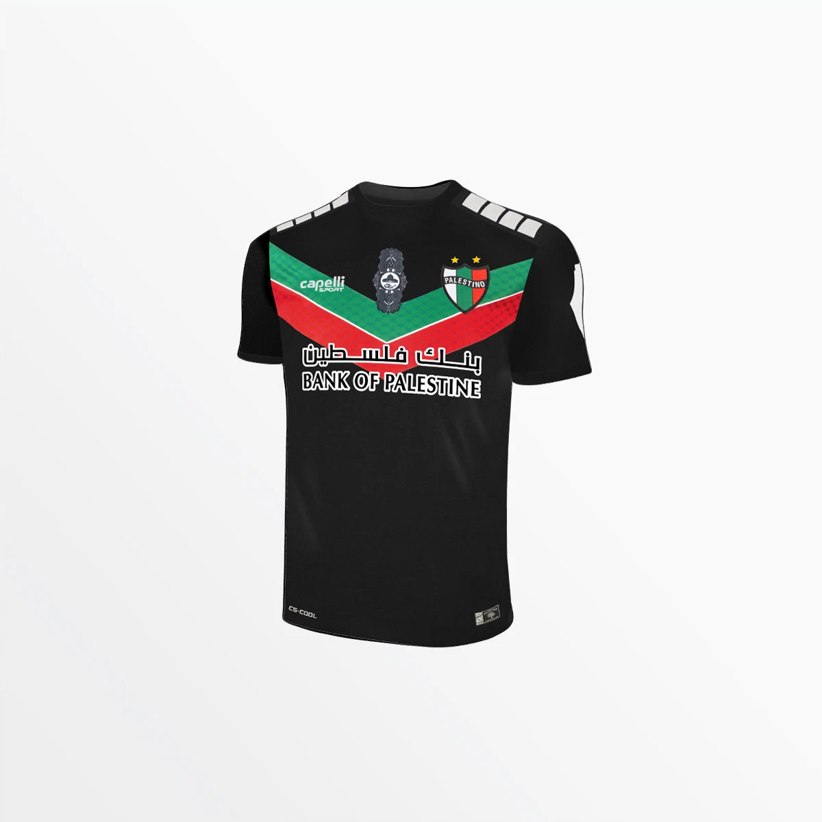 AGA-6460_BLACK_WHITE.jpg Capellisport.com ADULT PALESTINO BROOKLYN CHEVRON SHORT SLEEVE JERSEY TOPS