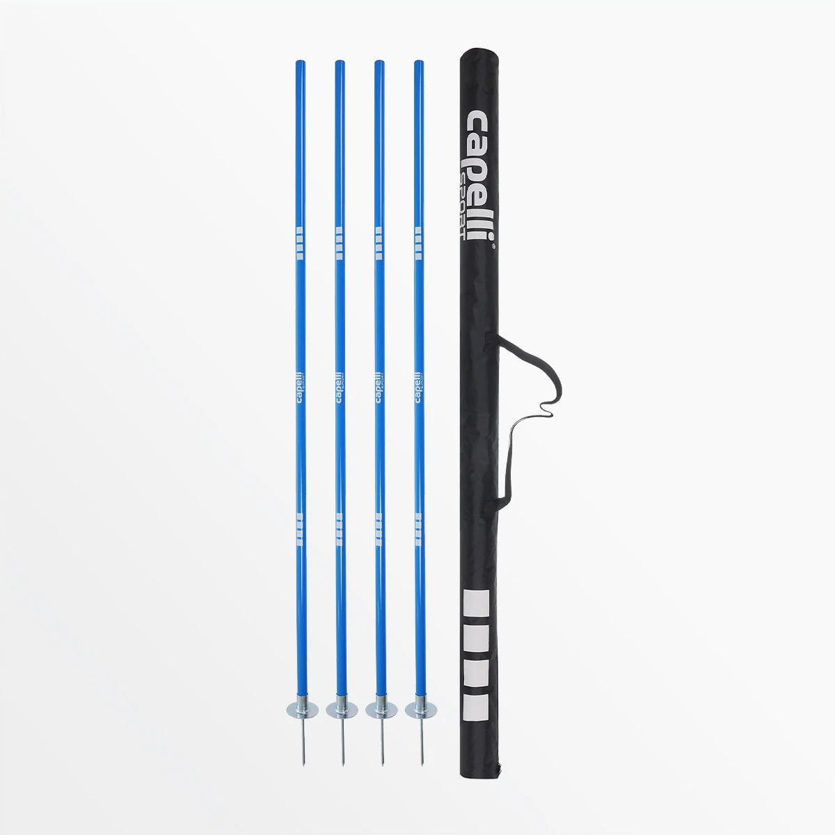 AGE-5023PROMOBLUEWHITE.jpg CapelliSport SOCCER EQUIPMENT CS CORNER FLAG POLE WITH SPIKE & CARRY BAG