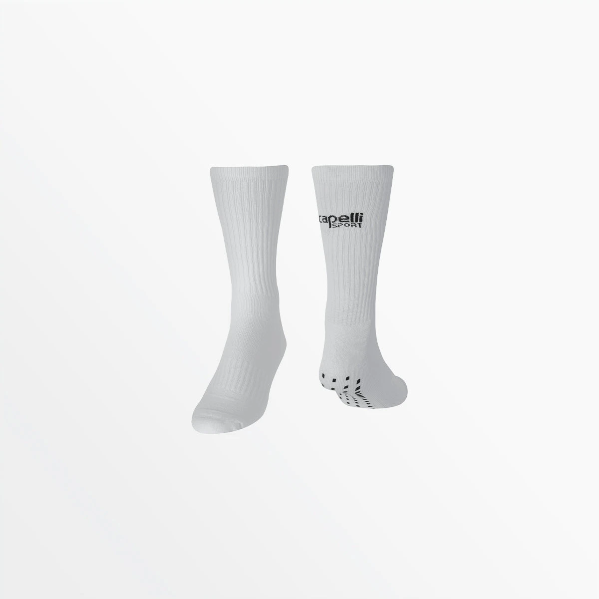 AGX-1706WHITEBLACK.jpg CapelliSport CS CREW SOCK WITH GRIPPERS