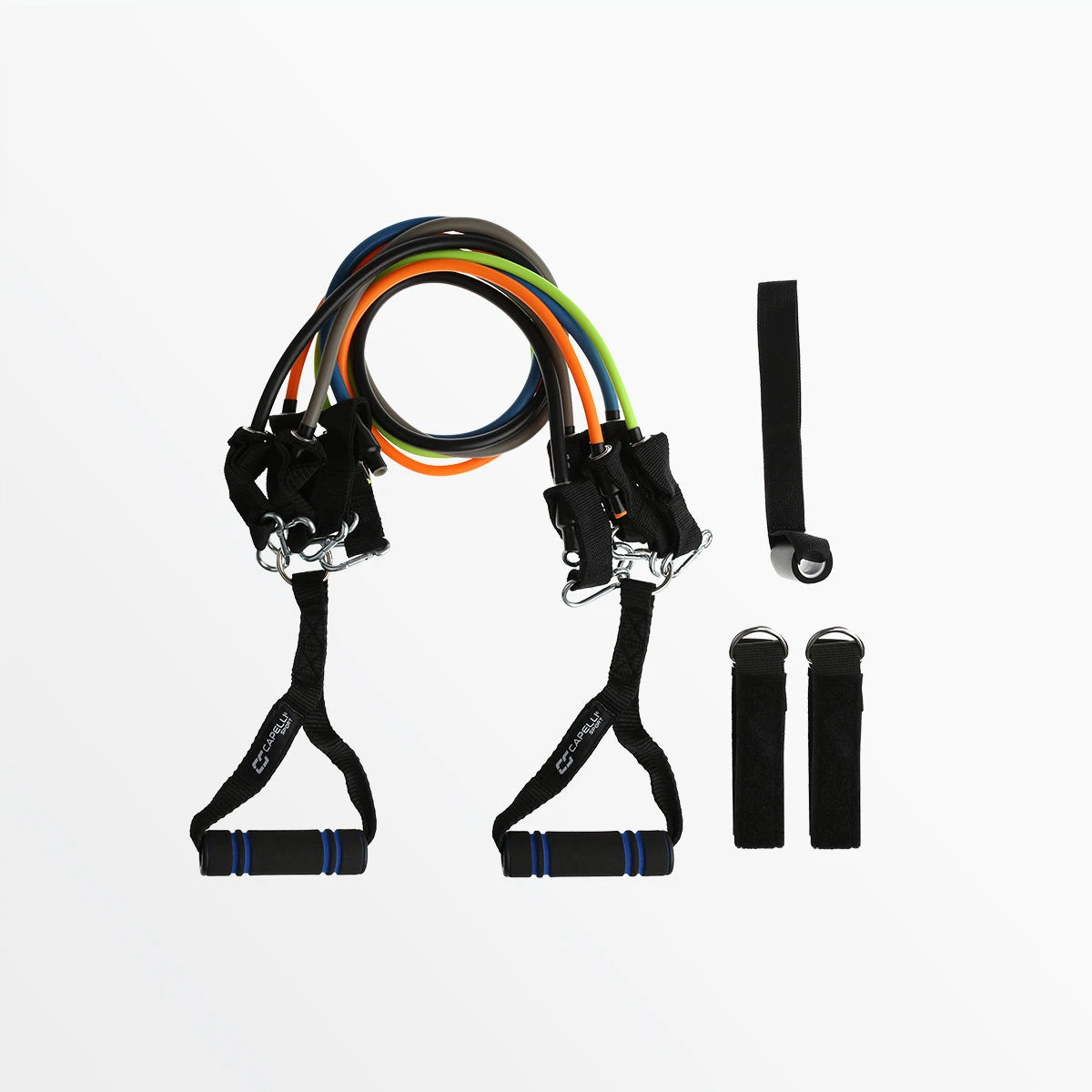 CSEF-2076L_MULTI_001.jpg CapelliSport 5PC RESISTANCE BAND KIT FITNESS EQUIPMENT